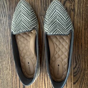 Birdies The Blackbird Raffia Glacier Herringbone flats